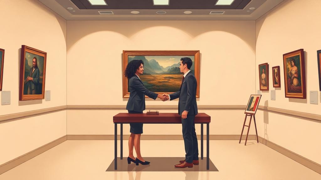 Private gallery negotiation with handshake